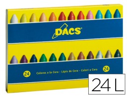 24 lápices cera blanda Dacs